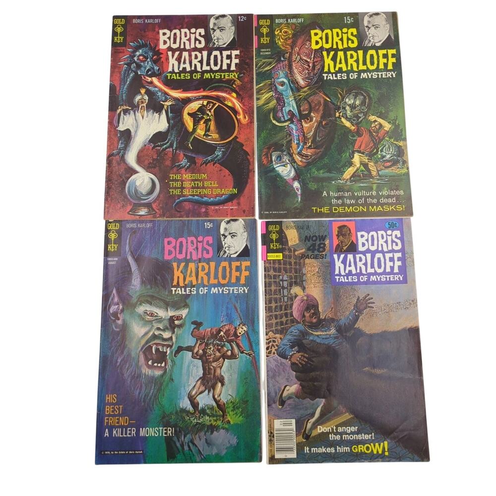 Boris Karloff Tales of Mystery Comic Lot of 4 Issues #20 24 30 80 Gold Key